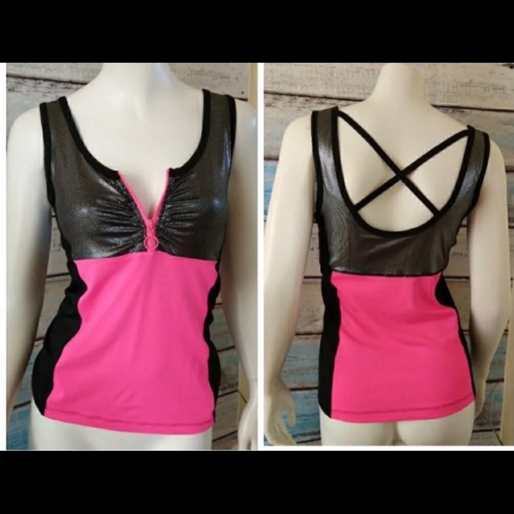Hard candy 2 piece stretchy pink and black jogging outfit. Size Large(11-13)